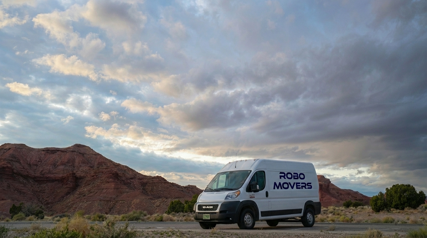 Robo Movers van in canyon